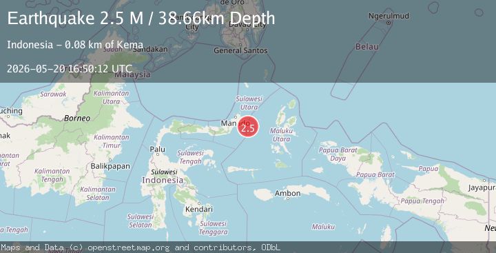 Map of Northern Molucca Sea