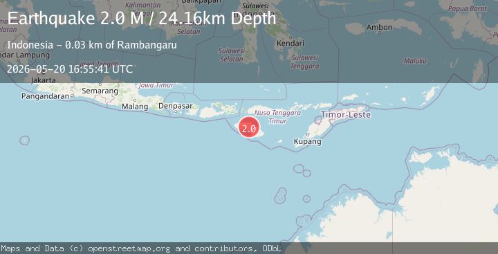 Map of Sumba Region, Indonesia