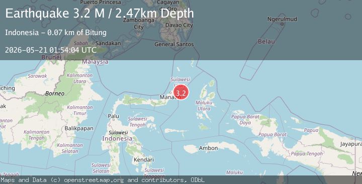 Map of Northern Molucca Sea
