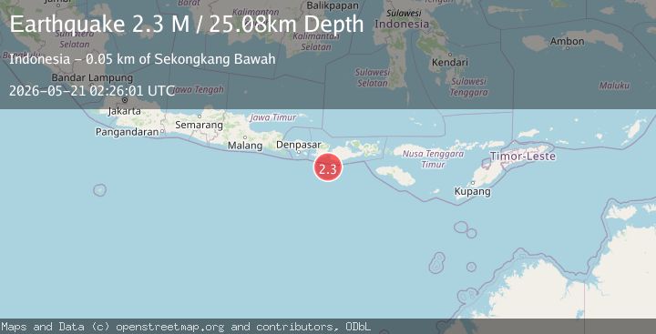 Map of Sumbawa Region, Indonesia
