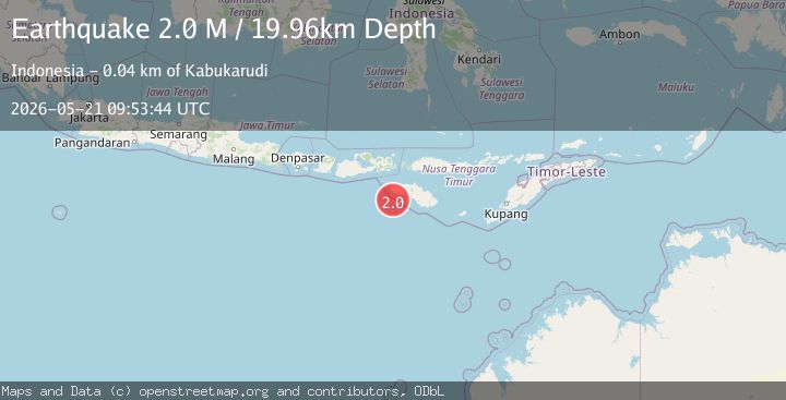 Map of Sumba Region, Indonesia