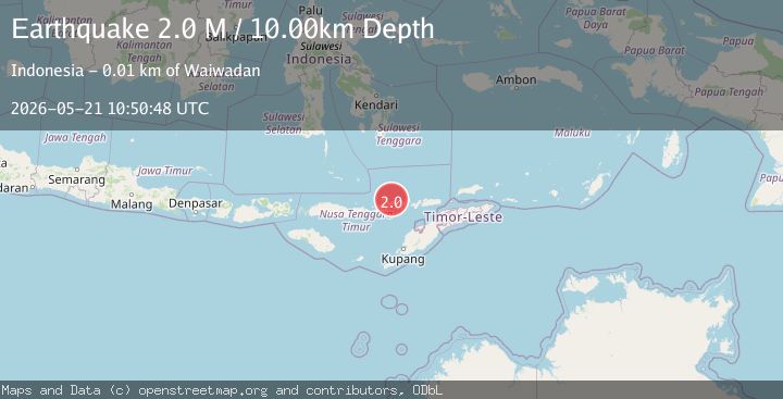 Map of Flores Region, Indonesia