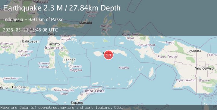 Map of Seram, Indonesia