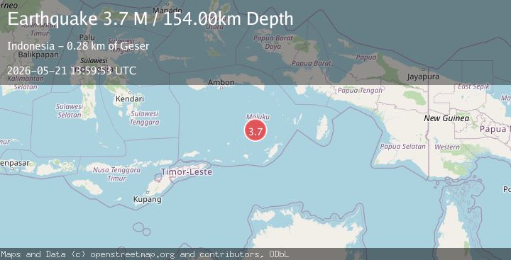 Map of Banda Sea