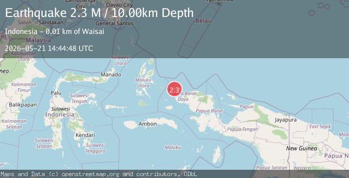 Map of West Papua Region, Indonesia
