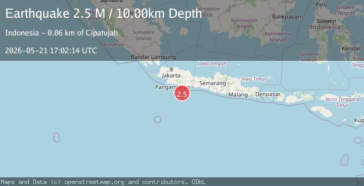Map of Java, Indonesia