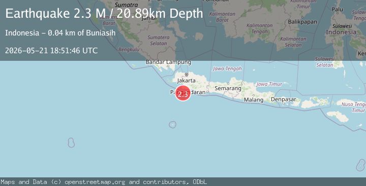 Map of Java, Indonesia