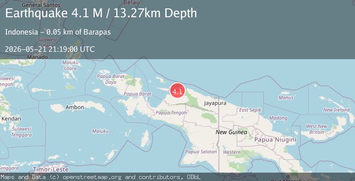 Map of Near North Coast of West Papua