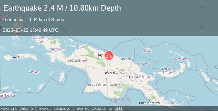 Map of New Guinea, Papua New Guinea