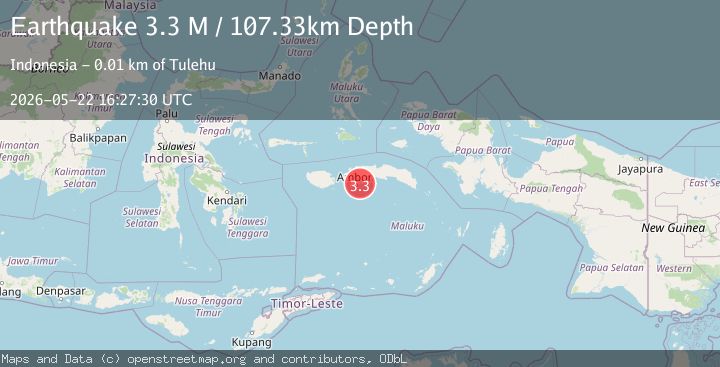 Map of Seram, Indonesia
