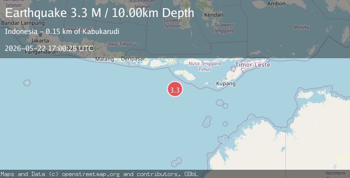 Map of South of Sumba, Indonesia