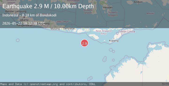 Map of South of Sumbawa, Indonesia