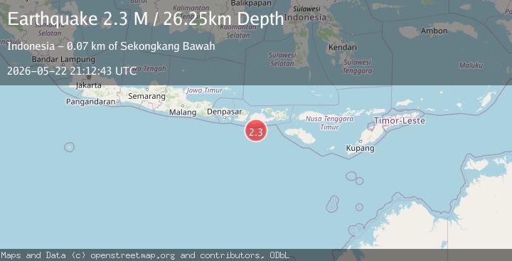 Map of Sumbawa Region, Indonesia