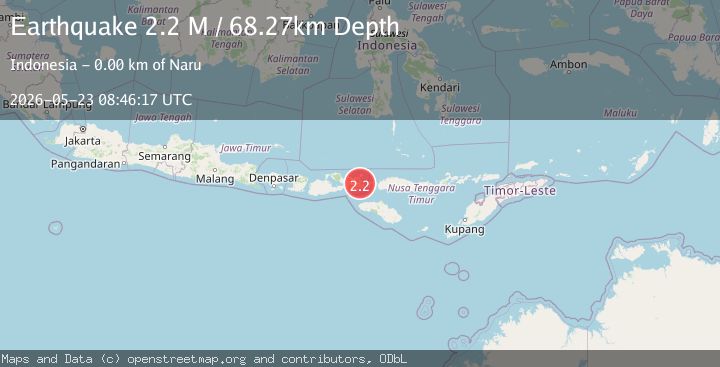 Map of Flores Region, Indonesia