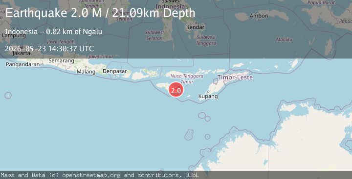 Map of Sumba Region, Indonesia