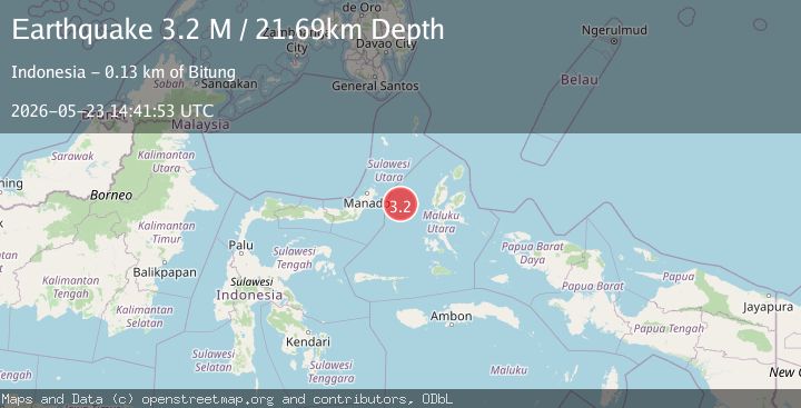 Map of Northern Molucca Sea