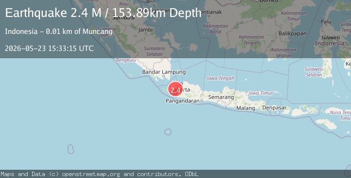 Map of Java, Indonesia