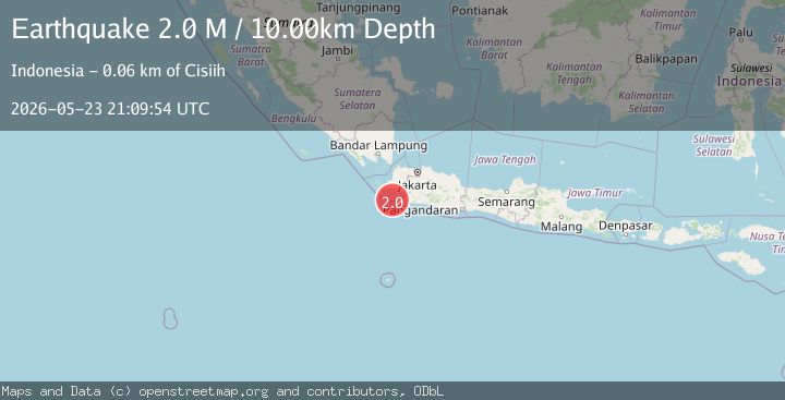 Map of Java, Indonesia