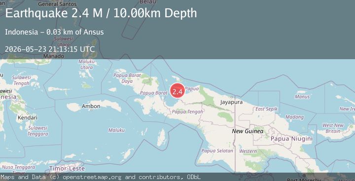 Map of West Papua Region, Indonesia