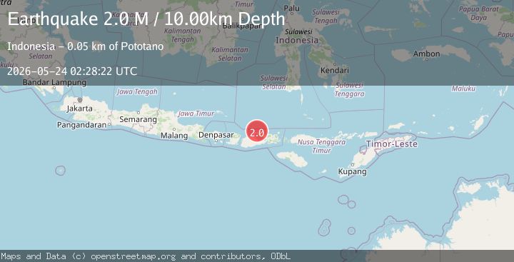 Map of Sumbawa Region, Indonesia