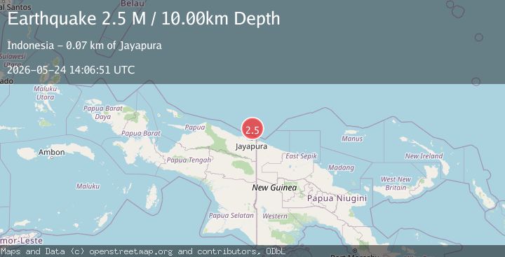 Map of West Papua Region, Indonesia