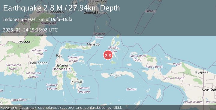 Map of Halmahera, Indonesia