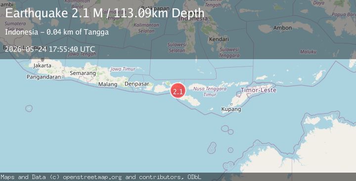 Map of Sumbawa Region, Indonesia