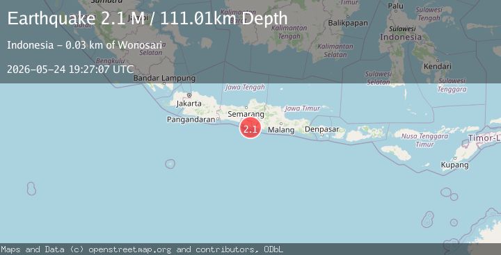 Map of Java, Indonesia