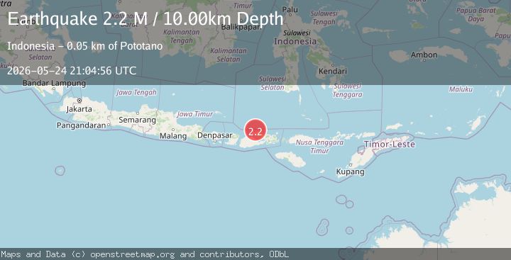 Map of Sumbawa Region, Indonesia