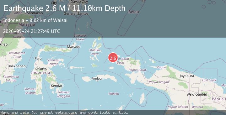 Map of West Papua Region, Indonesia