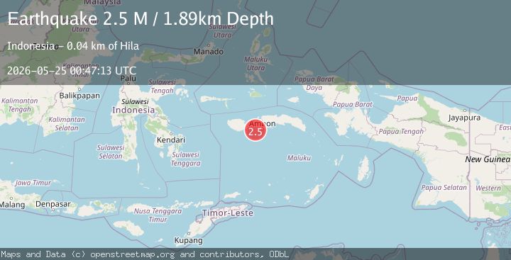 Map of Seram, Indonesia