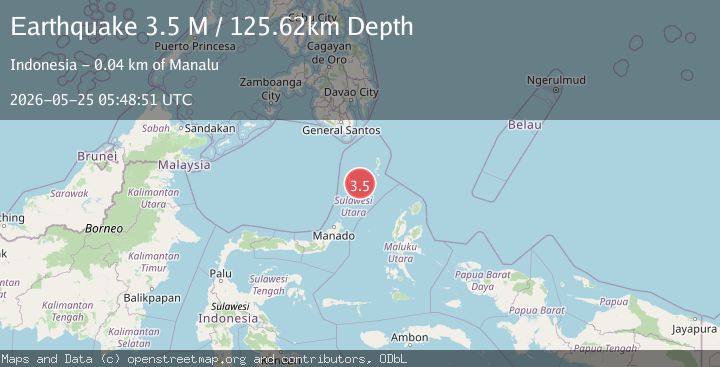 Map of Talaud Islands, Indonesia