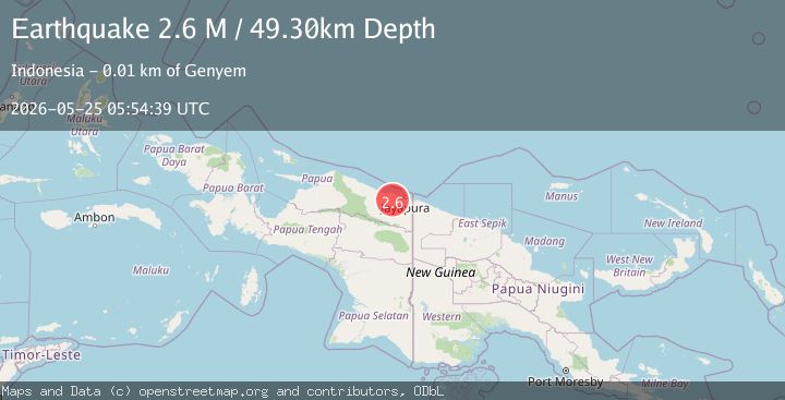 Map of Near North Coast of West Papua