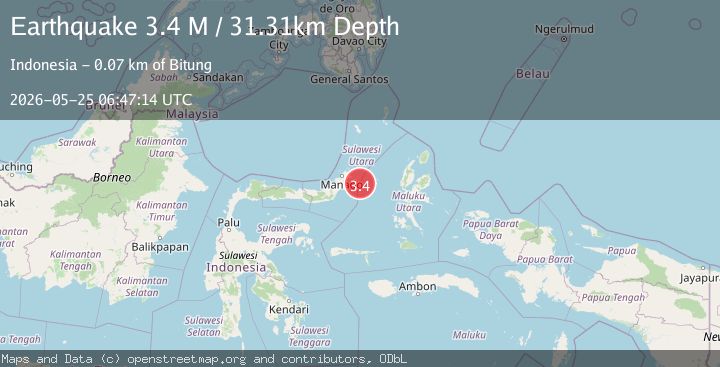 Map of Northern Molucca Sea