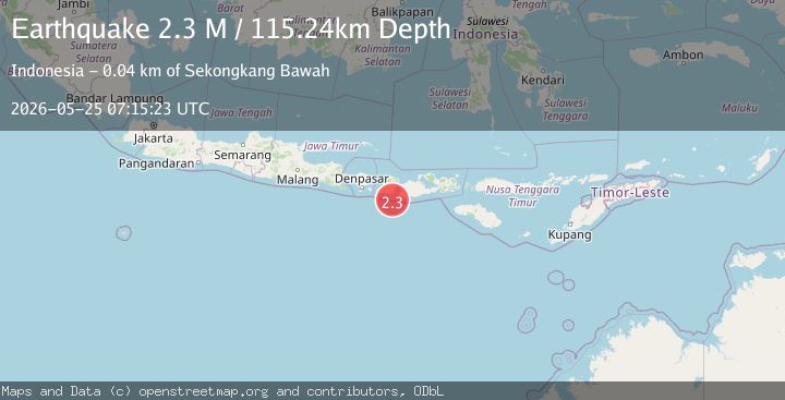 Map of Sumbawa Region, Indonesia