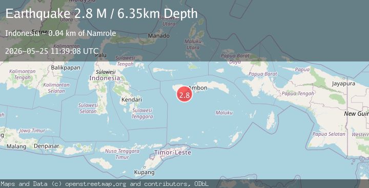 Map of Seram, Indonesia