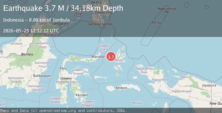 Map of Northern Molucca Sea