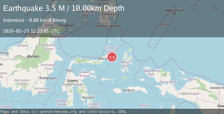 Map of Northern Molucca Sea
