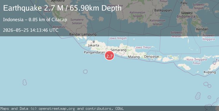 Map of Java, Indonesia