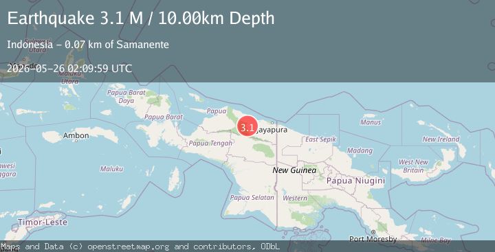 Map of Near North Coast of West Papua