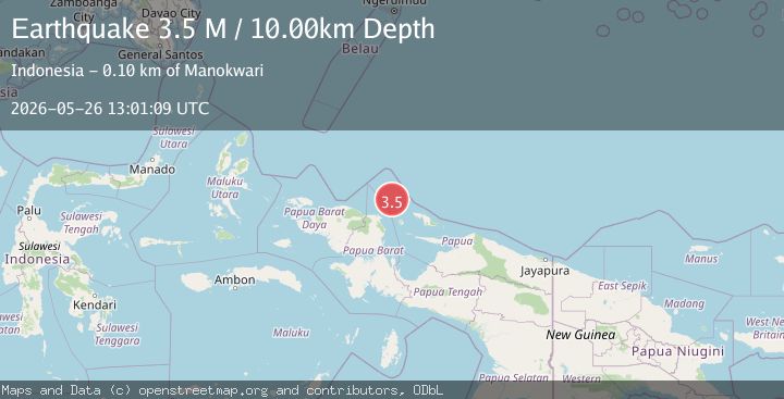Map of West Papua Region, Indonesia