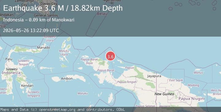 Map of West Papua Region, Indonesia