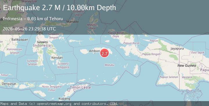 Map of Seram, Indonesia