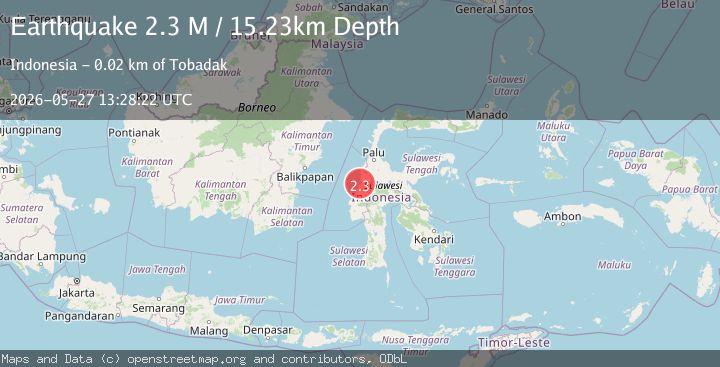 Map of Sulawesi, Indonesia