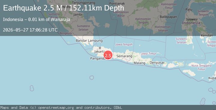 Map of Java, Indonesia