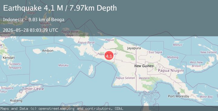 Map of West Papua, Indonesia