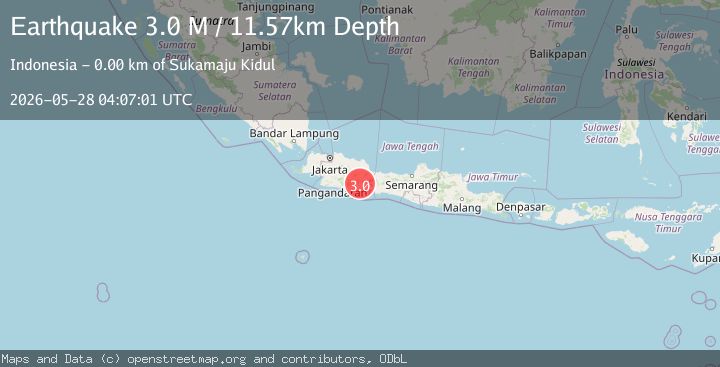 Map of Java, Indonesia