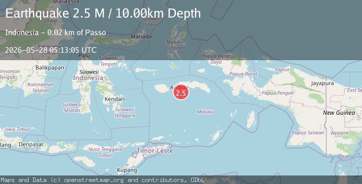 Map of Seram, Indonesia