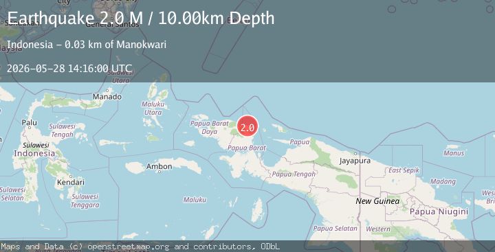 Map of West Papua Region, Indonesia