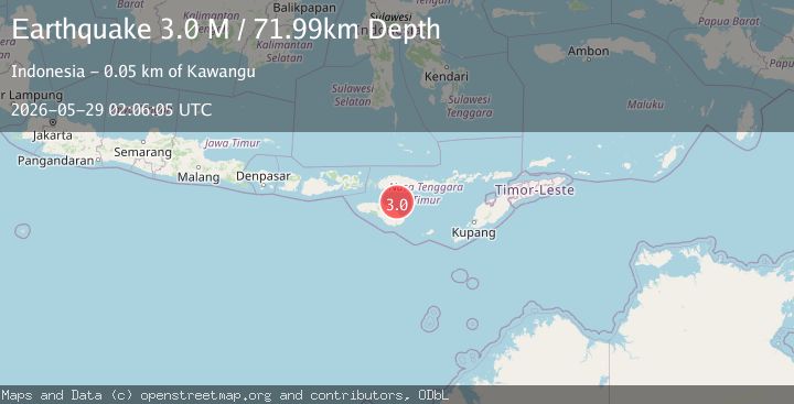 Map of Sumba Region, Indonesia